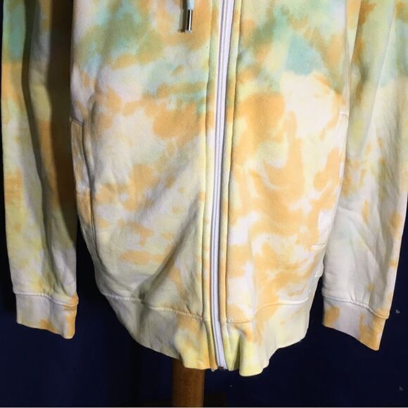 H&M Size Yellow/Green Tie Dye Hoodie Sweater - Picture 7 of 14